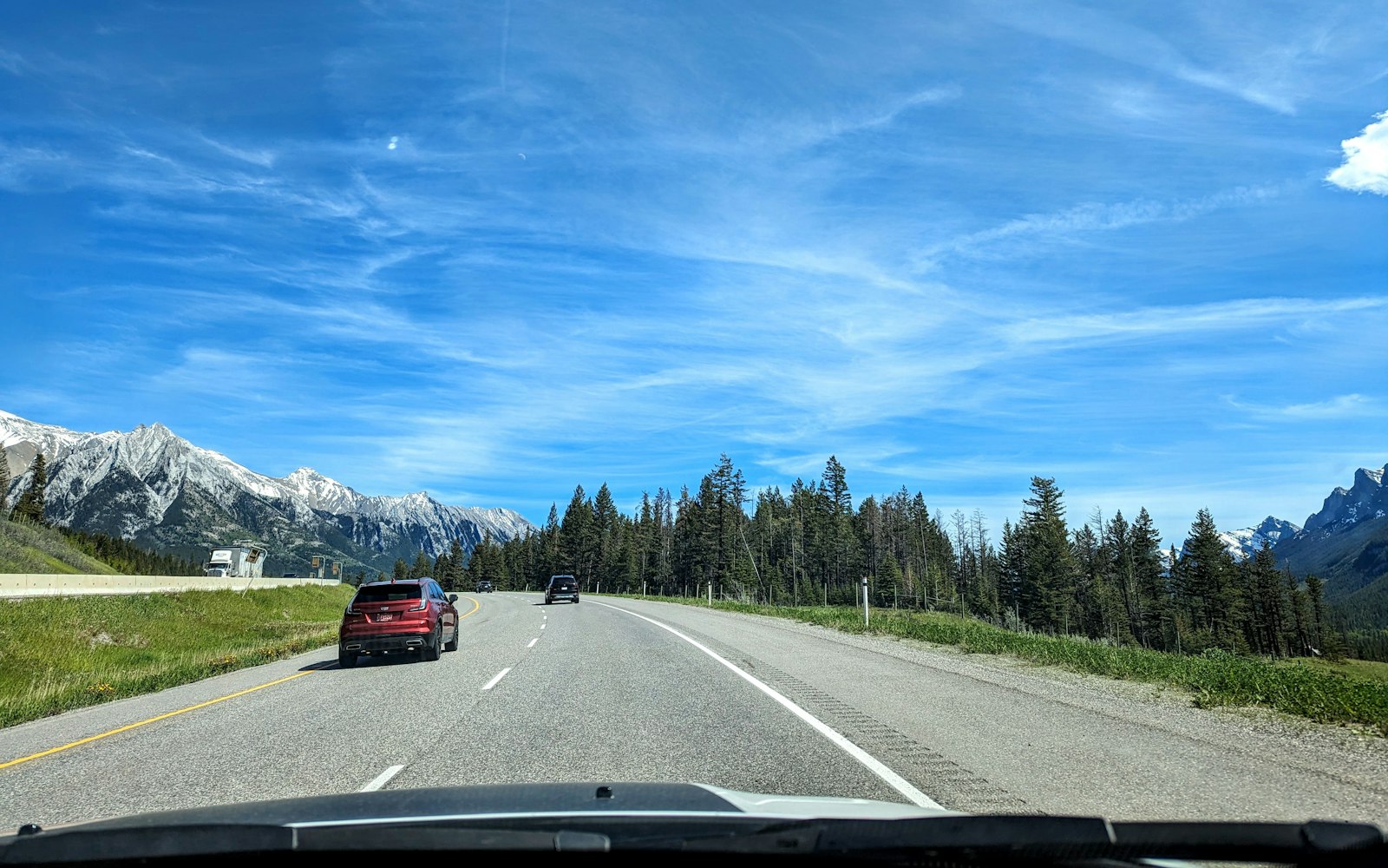 Family road trip mountains
