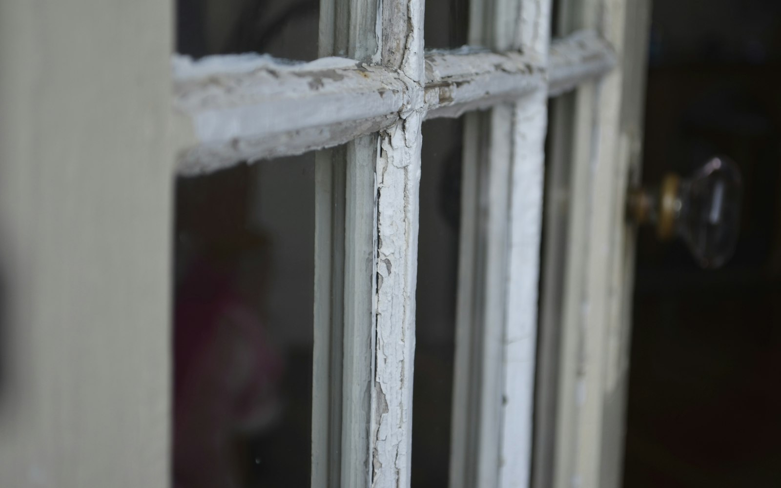 Old wood sash window